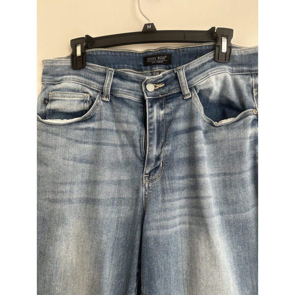 Judy Blue Jeans Women's 14W Relaxed Fit Length 28" Style#JB82336LT-PL - Picture 2 of 10